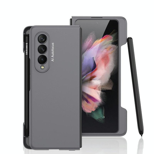 For Samsung Galaxy Z Fold3 5G GKK Ultra-thin PC Phone Flip Case with Side Pen Slot(Grey) For Samsung Galaxy Z Fold3 5G GKK Ultra-thin PC Phone Flip Case with Side Pen Slot(Grey)