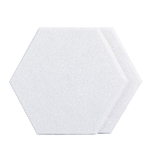 2 PCS Polyester Fiber Wall Decoration Sound Insulation Cotton Sound Absorbing Board, Style: Without Glue (Snow White)