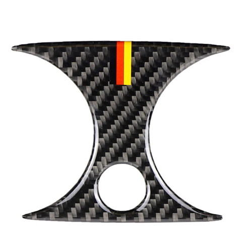 Car Carbon Fiber Rear Air Outlet Middle Decorative Sticker for Mercedes-Benz C Class W205 C180 C200 C300 GLC, Left and Right Drive Universal(German Color)