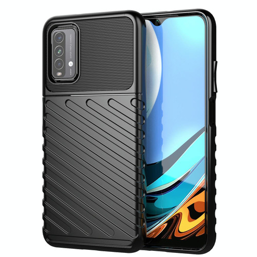 For Xiaomi Redmi 9T Thunderbolt Shockproof TPU Protective Soft Case(Black)