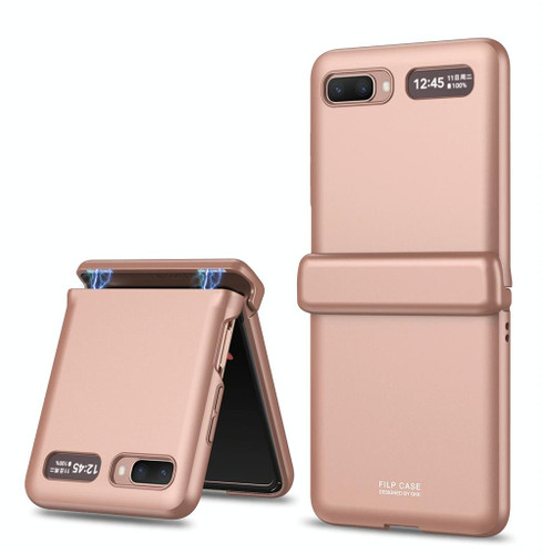For Samsung Galaxy Z Flip 5G GKK Magnetic Full Coverage Phone Flip Case(Rose Gold)