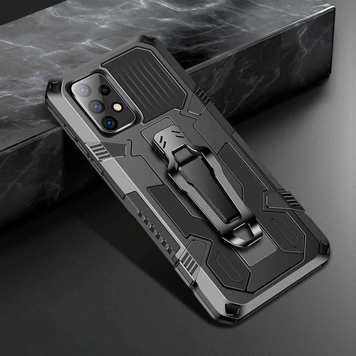 For Samsung Galaxy A52 5G Armor Warrior Shockproof PC + TPU Protective Case(Black)