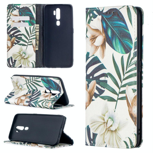 For OPPO A5 (2020) Colored Drawing Pattern Invisible Magnetic Horizontal Flip PU Leather Case with Holder & Card Slots & Wallet(Red Leaf) For OPPO A5 (2020) Colored Drawing Pattern Invisible Magnetic Horizontal Flip PU Leather Case with Holder & Card Slots & Wallet(Red Leaf)