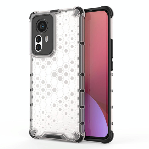 For Xiaomi 12 Pro Shockproof Honeycomb PC + TPU Phone Case(White)