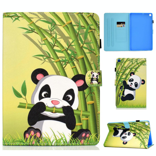 Colored Drawing Pattern Horizontal Flip PU Leather Case with Holder & Card Slots & Sleep / Wake-up Function for Galaxy Tab S5e 10.5 / T720 / T725(Panda)