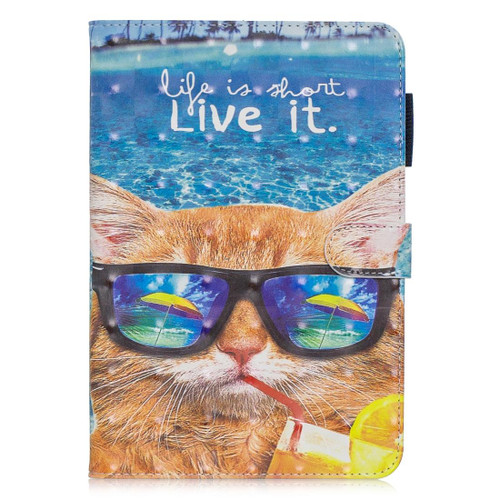 3D Horizontal Flip Leather Case with Holder & Card Slots For iPad mini 5 & 4 & 3 & 2 & 1 (Undersea Cat)