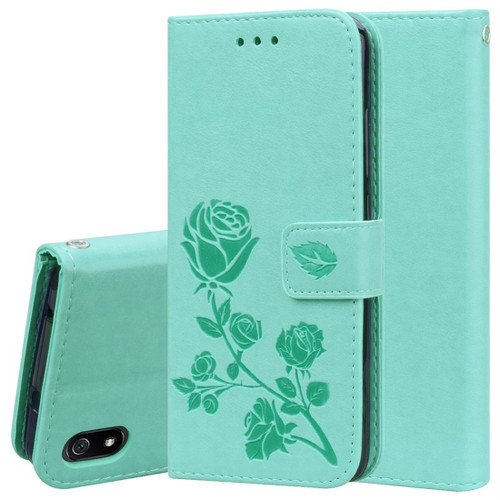 Rose Embossed Horizontal Flip PU Leather Case with Holder & Card Slots & Wallet for Xiaomi Redmi 7A(Green) Rose Embossed Horizontal Flip PU Leather Case with Holder & Card Slots & Wallet for Xiaomi Redmi 7A(Green)