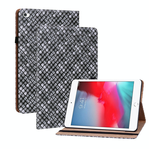 Color Weave Smart Leather Tablet Case For iPad mini 5 / 4 / 3 / 2 / 1(Black)