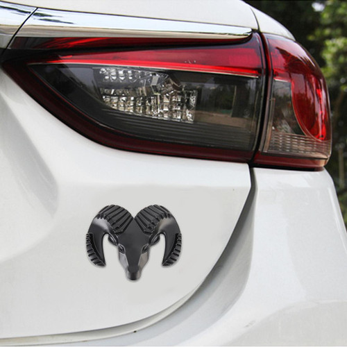 Bull Pattern Car Metal Body Decorative Sticker, Size : S (Black)