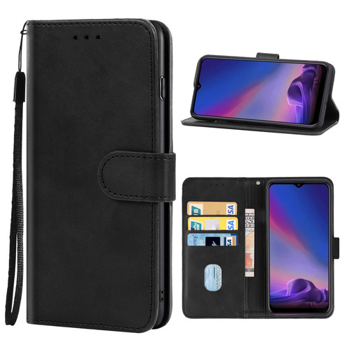 Leather Phone Case For Tecno Camon 12(Black)