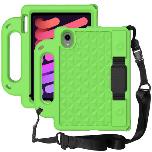 For iPad mini 6 Diamond Series EVA Anti-Fall Shockproof Sleeve Protective Shell Tablet Case with Holder & Strap(Green)