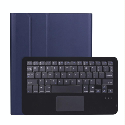 A11B-A Ultra-thin ABS Detachable Bluetooth Keyboard Tablet Case with Touchpad & Pen Slot & Holder for iPad Pro 11 inch 2021 (Dark Blue)