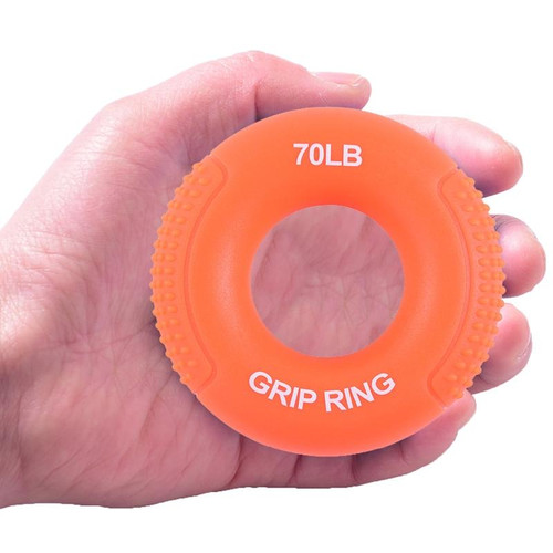 2 PCS Silicone Gripper Finger Exercise Grip Ring, Specification: 70LB (General Orange)