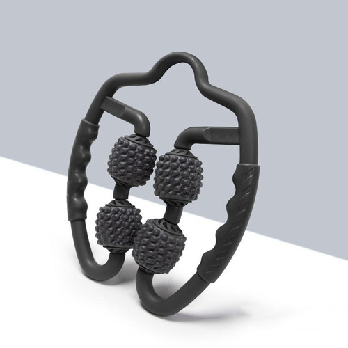 Foam Shaft Muscle Massage Roller Yoga Roller Fitness Supplies(Water-drop Type Classic Black)