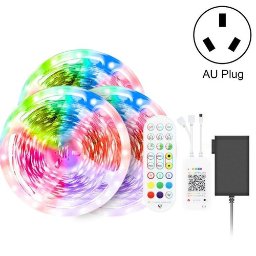 30M 540 LEDs Bluetooth Suit Smart Music Sound Control Light Strip Waterproof 5050 RGB Colorful Atmosphere LED Light Strip With 24-Keys Remote Control(AU Plug)