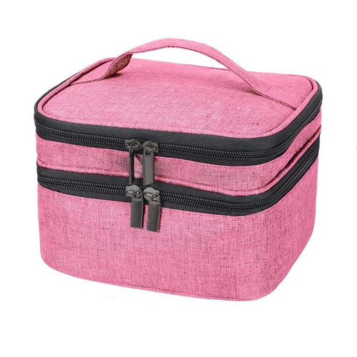 Sponge Liner Cosmetic Storage Box Portable Storage Box(Pink)