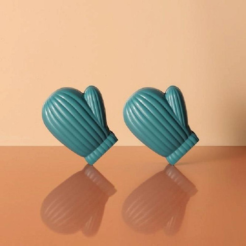 3 Pairs Glove Shape Food Bag Holder Plastic Bag Sealing Clip Snack Sealing Clip(Green)