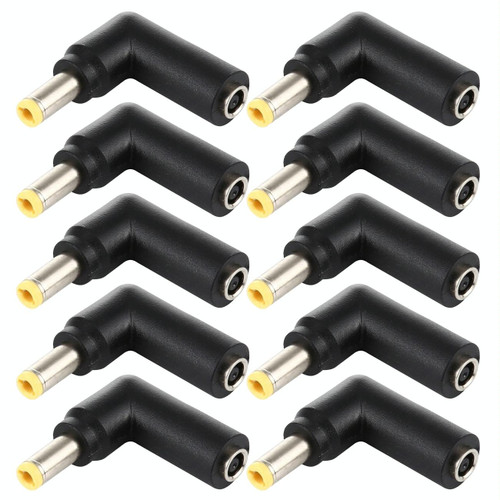 10 PCS 4.5 x 3.0mm Female to 5.5 x 2.5mm Male Plug Elbow Adapter Connector