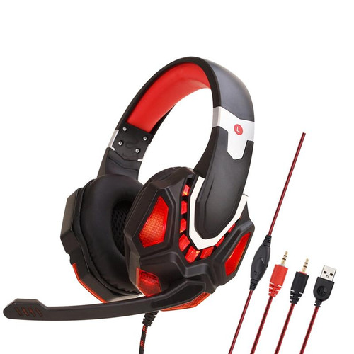 Soyto G10 Gaming Computer Headset For PC (Black Red)