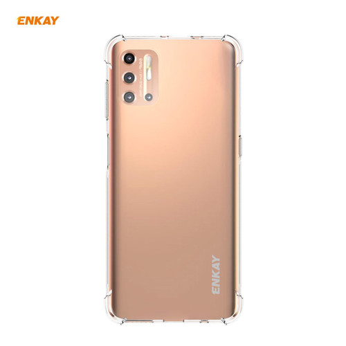 For Motorola Moto G9 Plus Hat-Prince ENKAY Clear TPU Shockproof Case Soft Anti-slip Cover