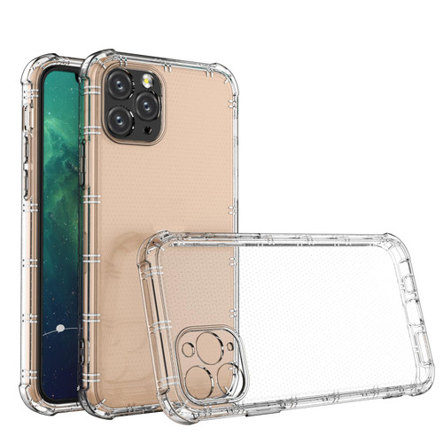 For iPhone 11 Pro Max Straight Edge Dual Bone-bits Shockproof TPU Clear Case