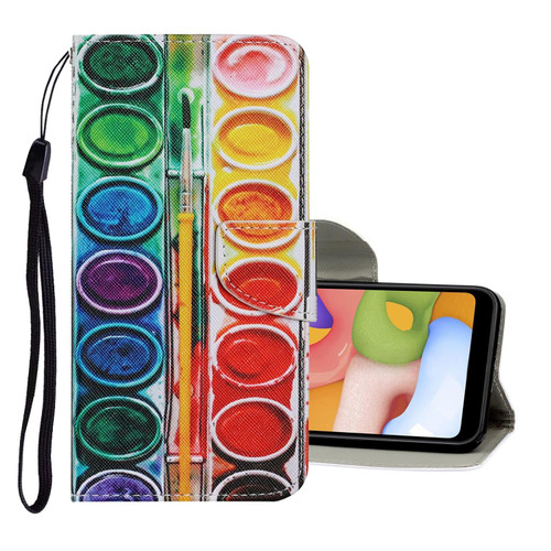 For Samsung Galaxy M31 / M31s Coloured Drawing Pattern Horizontal Flip PU Leather Case with Holder & Card Slots & Wallet & Lanyard(Eye Shadow)