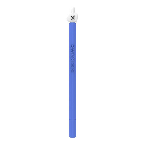 LOVE MEI For Apple Pencil 2 Middle Finger Shape Stylus Pen Silicone Protective Case Cover (Blue)