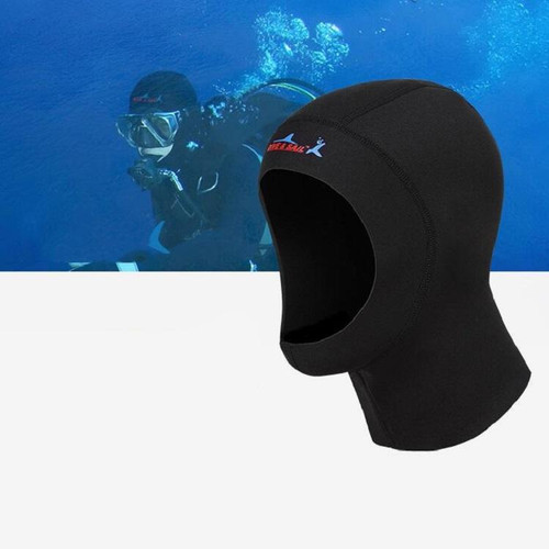 DIVE & SAIL DH-002 1mm Men and Women Swimming Caps Sunscreen Diving Cap Surfing Diving Headgear, Size: L(Black) DIVE & SAIL DH-002 1mm Men and Women Swimming Caps Sunscreen Diving Cap Surfing Diving Headgear, Size: L(Black)