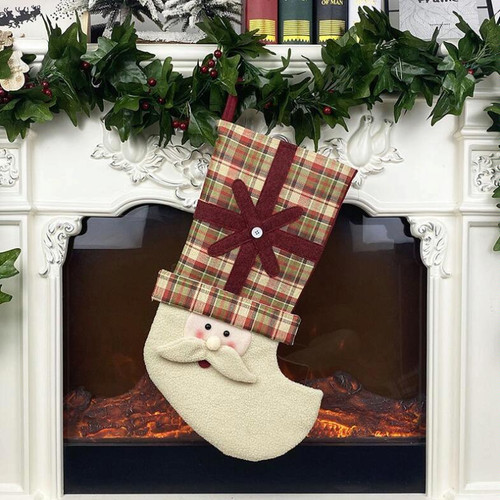 Christmas Stocking Gift Bag Children Gift Bag Christmas Tree Decoration Pendant(Senior)