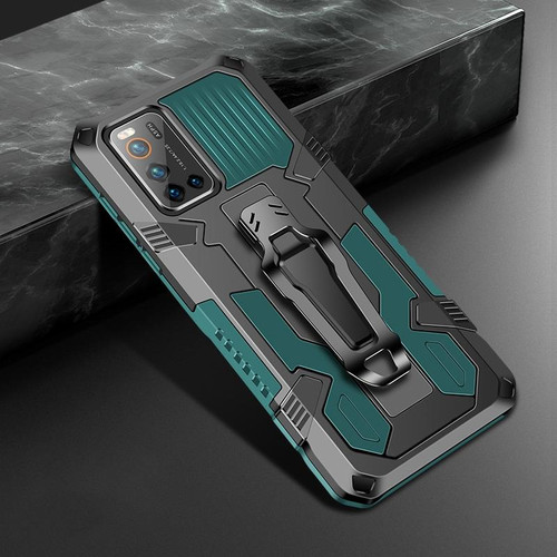 For Vivo V19 Machine Armor Warrior Shockproof PC + TPU Protective Case(Army Green)