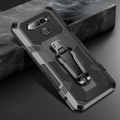 For LG K51 Machine Armor Warrior Shockproof PC + TPU Protective Case(Black)