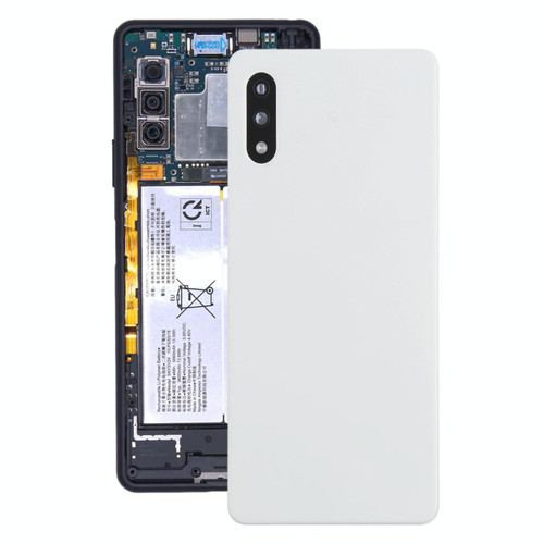 Battery Back Cover with Camera Lens Cover for Sony Xperia Ace II SO-41B(White) Battery Back Cover with Camera Lens Cover for Sony Xperia Ace II SO-41B(White)