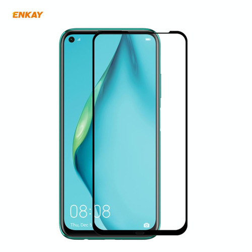 For Huawei P40 Lite ENKAY Hat-Prince Full Glue 0.26mm 9H 2.5D Tempered Glass Full Coverage Film