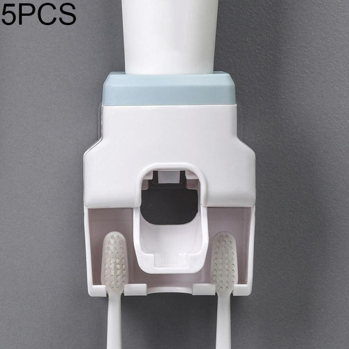 5 PCS Bathroom Wall-mounted Automatic Toothpaste Squeezing Artifact(Blue)