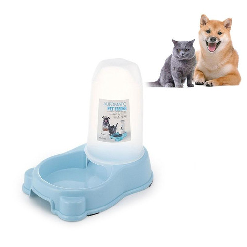 Pet Dual Purpose Automatic Water Dispenser Dog Bowl Dog Cat Universal(Blue)