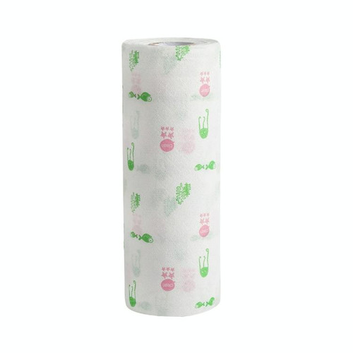 50 Sheets Washable Lazy Rag Kitchen Non-woven Cloth Wet and Dry Dual-use Dish Towel(Underwater World)