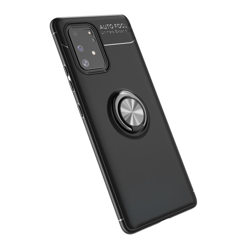 For Galaxy A91 Metal Ring Holder 360 Degree Rotating TPU Case(Black+Black) For Galaxy A91 Metal Ring Holder 360 Degree Rotating TPU Case(Black+Black)