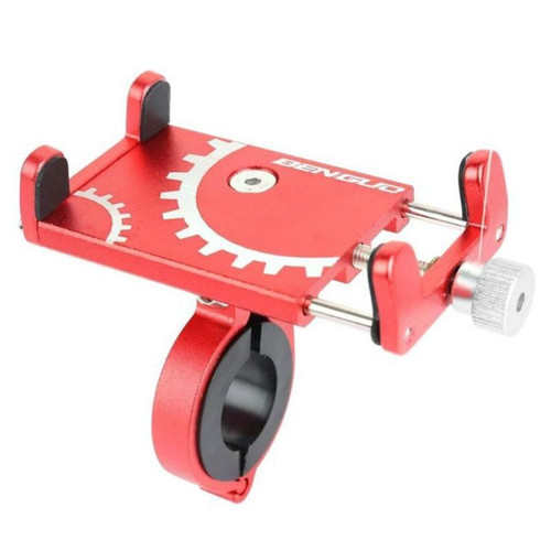 Battery Electric Vehicle Motorcycle Bicycle Riding Navigation Aluminum Alloy Mobile Phone Bracket(Red)