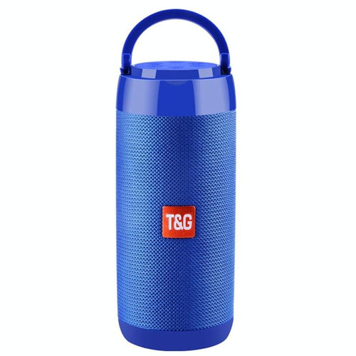 T&G TG113C Column Portable Bluetooth Mini Speaker FM Radio Waterproof Subwoofer Phone Holder Wireless Loundpeakers(Blue)