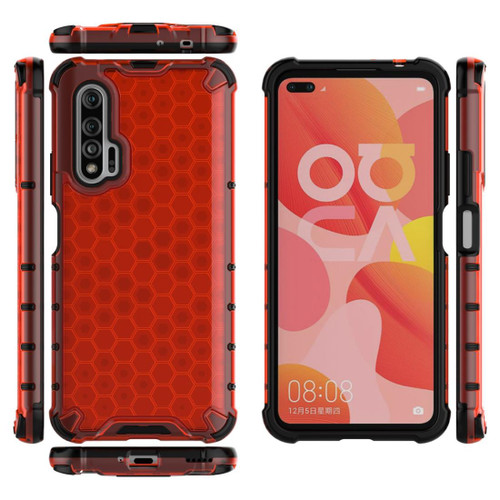 For Huawei Nova 6  Shockproof Honeycomb PC + TPU Case(Red)