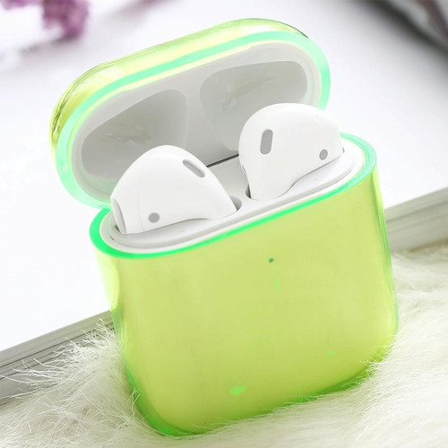 For AirPods 1 / 2 PC Wireless Earphone Protective Case Cover(Green)