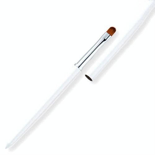 Nail Brush Color Painting Flower Carving Pen Pull Pen Light Therapy Gel Pen Flat Head Pen Nail Pen(White)