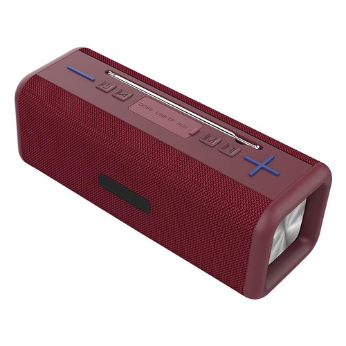 T9 Wireless Bluetooth 4.2 Speaker 10W Portable Sound Box FM Digital Radio 3D Surround Stereo, Support Handsfree & TF & AUX(Red)