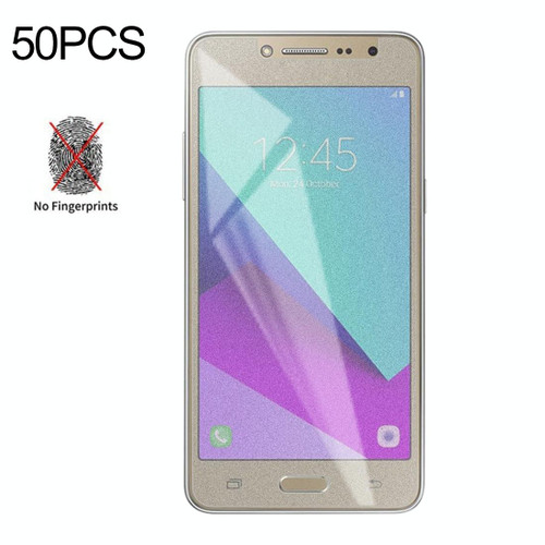 50 PCS Non-Full Matte Frosted Tempered Glass Film for Galaxy J2 Prime, No Retail Package