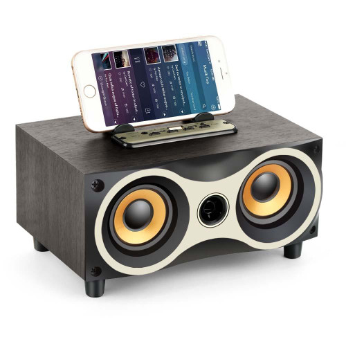 X6 Portable Wooden Wireless Speaker Subwoofer Stereo Bluetooth Speakers Radio FM Desktop