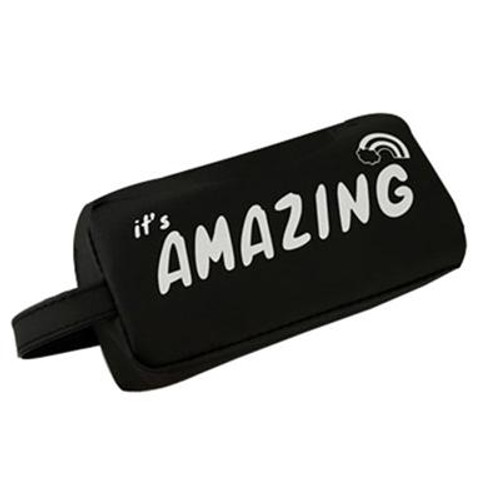 Large Black Letter Creative Silicone Pen Box Pencilcase School Stationery Supplies(Amazing)