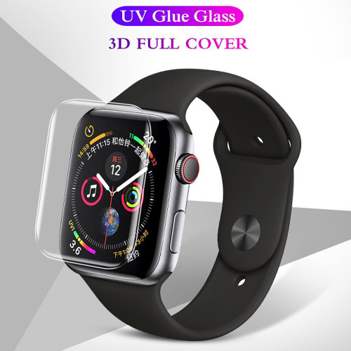 UV Liquid Curved Full Glue Full Screen Tempered Glass for Apple Watch Series 40mm