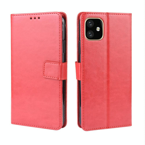 Retro Crazy Horse Texture Horizontal Flip Leather Case for  iPhone 11 Pro 5.8 inch, with Holder & Card Slots & Photo Frame(Red)