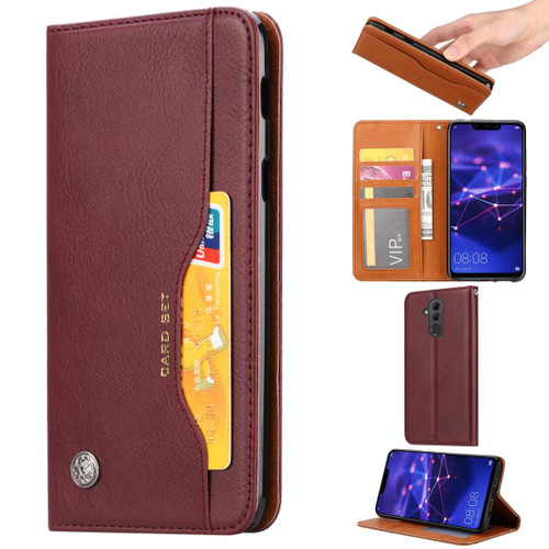 Knead Skin Texture Horizontal Flip Leather Case for Huawei Mate 20 Lite, with Photo Frame & Holder & Card Slots & Wallet(Wine Red) Knead Skin Texture Horizontal Flip Leather Case for Huawei Mate 20 Lite, with Photo Frame & Holder & Card Slots & Wallet(Wine Red)