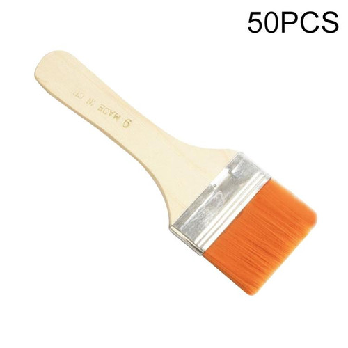 50 PCS Nylon Hair Painting Brush Oil Watercolor Water Powder Paint Brushe(9)